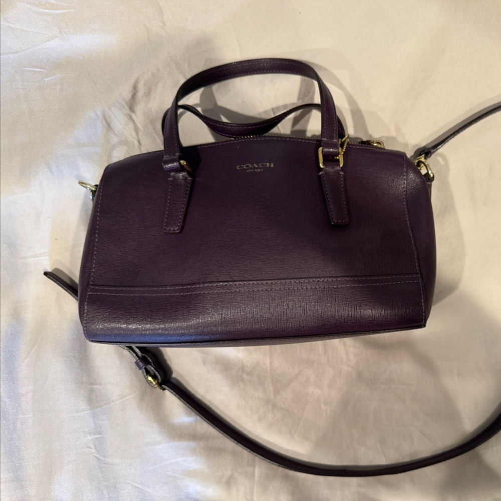 Coach Plum Leather Crossbody Bag